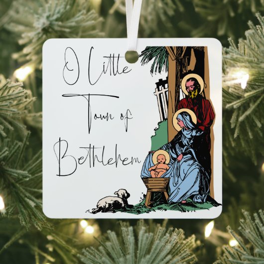 Krippe - "O Little Town of Bethlehem" Ornament Aus Metall (InSitu)