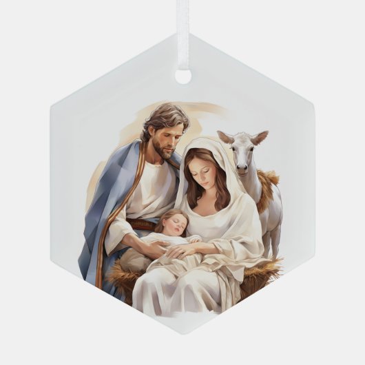 Krippe Ornament Aus Glas (Rückseite)