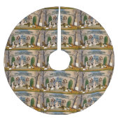 Krippe Polyester Weihnachtsbaumdecke (Vorderseite)