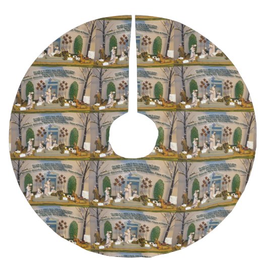 Krippe Polyester Weihnachtsbaumdecke (Vorderseite)