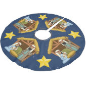 Krippe Polyester Weihnachtsbaumdecke (Schrägansicht)