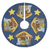 Krippe Polyester Weihnachtsbaumdecke (Vorderseite)