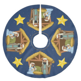 Krippe Polyester Weihnachtsbaumdecke