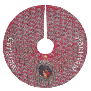 Krippe Polyester Weihnachtsbaumdecke