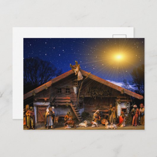 Krippe Postkarte (Vorne/Hinten)