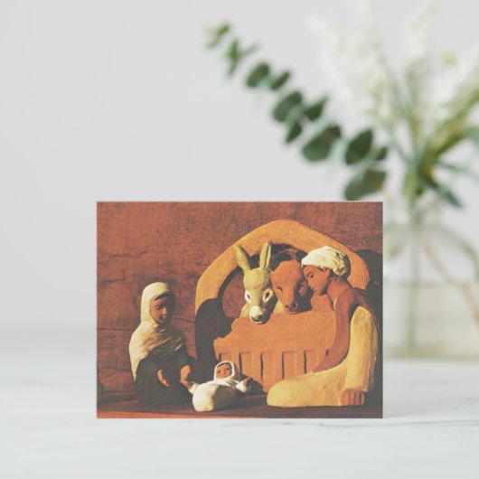 Krippe Postkarte (Stehend Vorderseite)