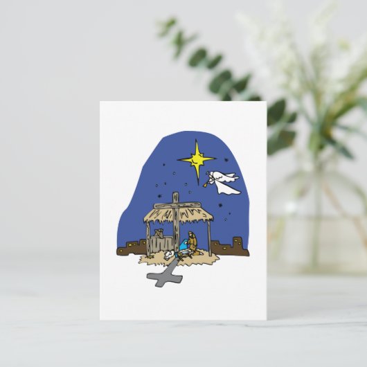 Krippe Postkarte (Stehend Vorderseite)