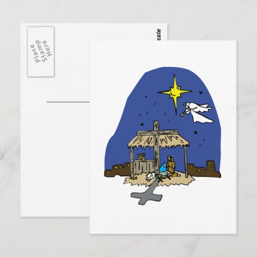 Krippe Postkarte (Vorne/Hinten)