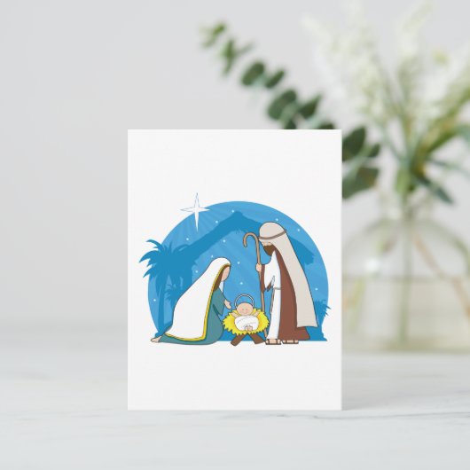 Krippe Postkarte (Stehend Vorderseite)