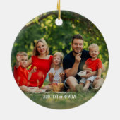 Krippe Ruhm zu Gott Lila Foto der Familie Keramik Ornament (Hinten)