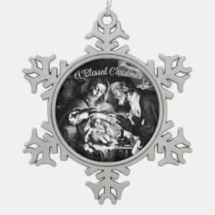 Krippe Snowflake Gerahmte Ornament