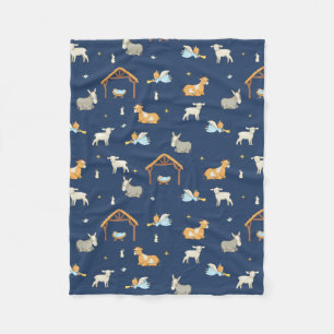 Krippe Soft Fleece Weihnachtsblanket