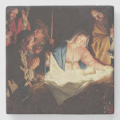 Krippe Steinuntersetzer (Vorderseite)