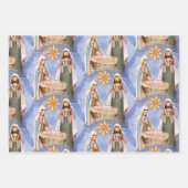 Krippe-Stillstand Muster Urlaub Geschenkpapier Set (Vorderseite 3)