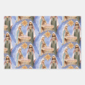 Krippe-Stillstand Muster Urlaub Geschenkpapier Set (Vorderseite 2)