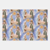 Krippe-Stillstand Muster Urlaub Geschenkpapier Set (Vorderseite)