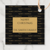 Krippe Szene Luxury Gold Weihnachtsplatz Geschenkanhänger (Rückseite)