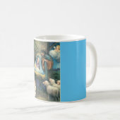 Krippe Szene Vintage Weihnachtsfeier Tasse (VorderseiteRechts)