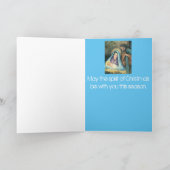 Krippe Szene Vintage Weihnachtsgrüße Karte (Innenseite)