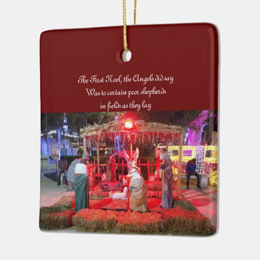 Krippe. Typ auf Handys Keramikornament (Links)