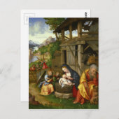 Krippe und Engel der Kinder c1515 Postkarte (Vorne/Hinten)