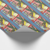 Krippe unter dem Weihnachtsbaumumschlagpapier Geschenkpapier (Ecke)