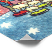 Krippe unter der Weihnachtsbaumkanvas Print Poster (Ecke)