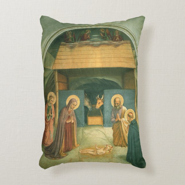 Krippe von Fra Angelico Dekokissen (Vorderseite(Vertikal))