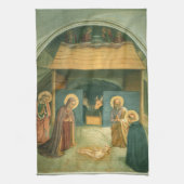 Krippe von Fra Angelico Geschirrtuch (Vertikal)