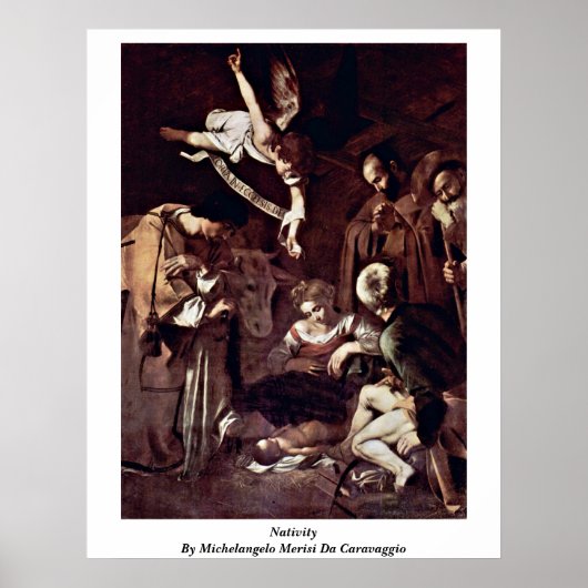 Krippe von Michelangelo Merisi Da Caravaggio Poster (Vorne)
