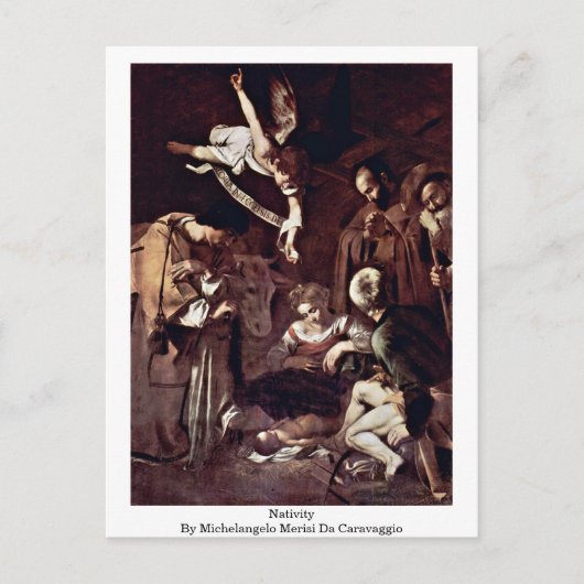 Krippe von Michelangelo Merisi Da Caravaggio Postkarte (Vorderseite)
