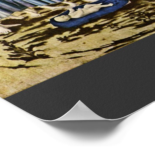 Krippe von Piero Della Francesca (beste Qualität) Poster (Ecke)