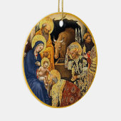 Krippe Weihnachten Keramik Ornament (Rechts)