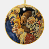 Krippe Weihnachten Keramik Ornament (Vorne)