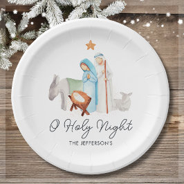 Krippe Weihnachten Pappteller