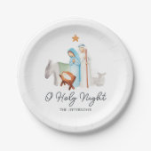 Krippe Weihnachten Pappteller (Vorderseite)