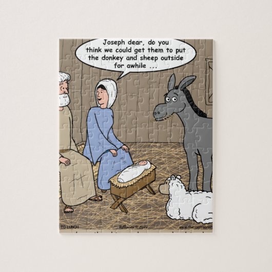 Krippen-GefahrenGeburt Christis-Szene Puzzle (Vertikal)