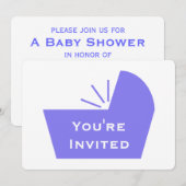 Krippen-Ikonen-Babyparty Einladung (Vorne/Hinten)