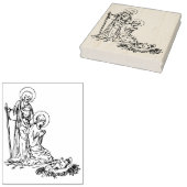 Krippenbaby Jesus Illustration Kunst Briefmarke Gummistempel (Stempel)