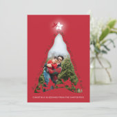 Krippenbaum-Fotokarte Karte (Stehend Vorderseite)