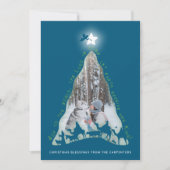 Krippenbaum-Fotokarte Karte (Vorderseite)