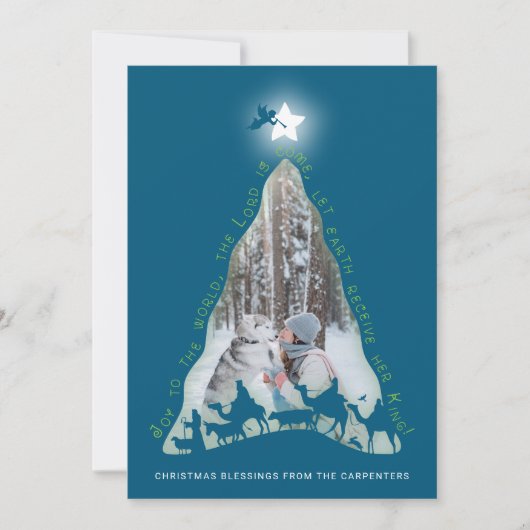 Krippenbaum-Fotokarte Karte (Vorderseite)