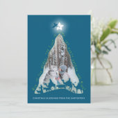 Krippenbaum-Fotokarte Karte (Stehend Vorderseite)