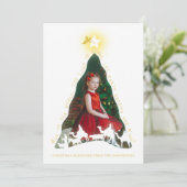 Krippenbaum-Fotokarte Karte (Stehend Vorderseite)