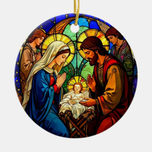 Krippenbaum Keramik Ornament (Vorne)