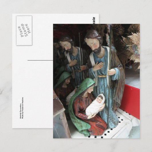 Krippendekoration Postkarte (Vorne/Hinten)
