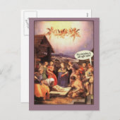 Krippenfiguren Humorale Karten Tweetend jetzt (Vorne/Hinten)