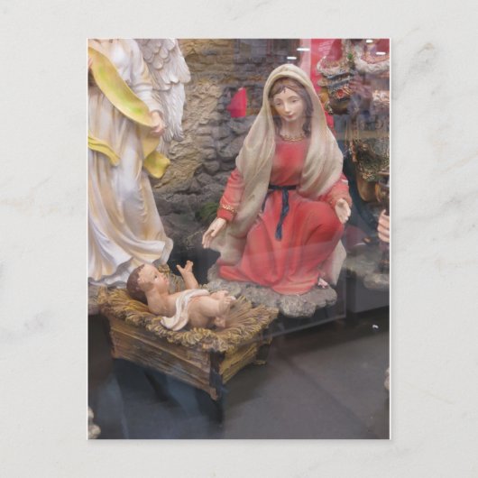 Krippenfiguren Postkarte (Vorderseite)