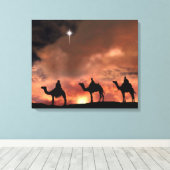 Krippengeschenke für Weihnachten Leinwanddruck (Insitu (Holzboden))