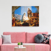 Krippengeschenke für Weihnachten Leinwanddruck (Insitu (Wohnzimmer))